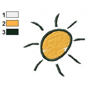 Simply Sun Embroidery Design